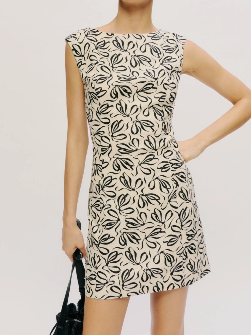 Reformation Avina Linen Knot Dress